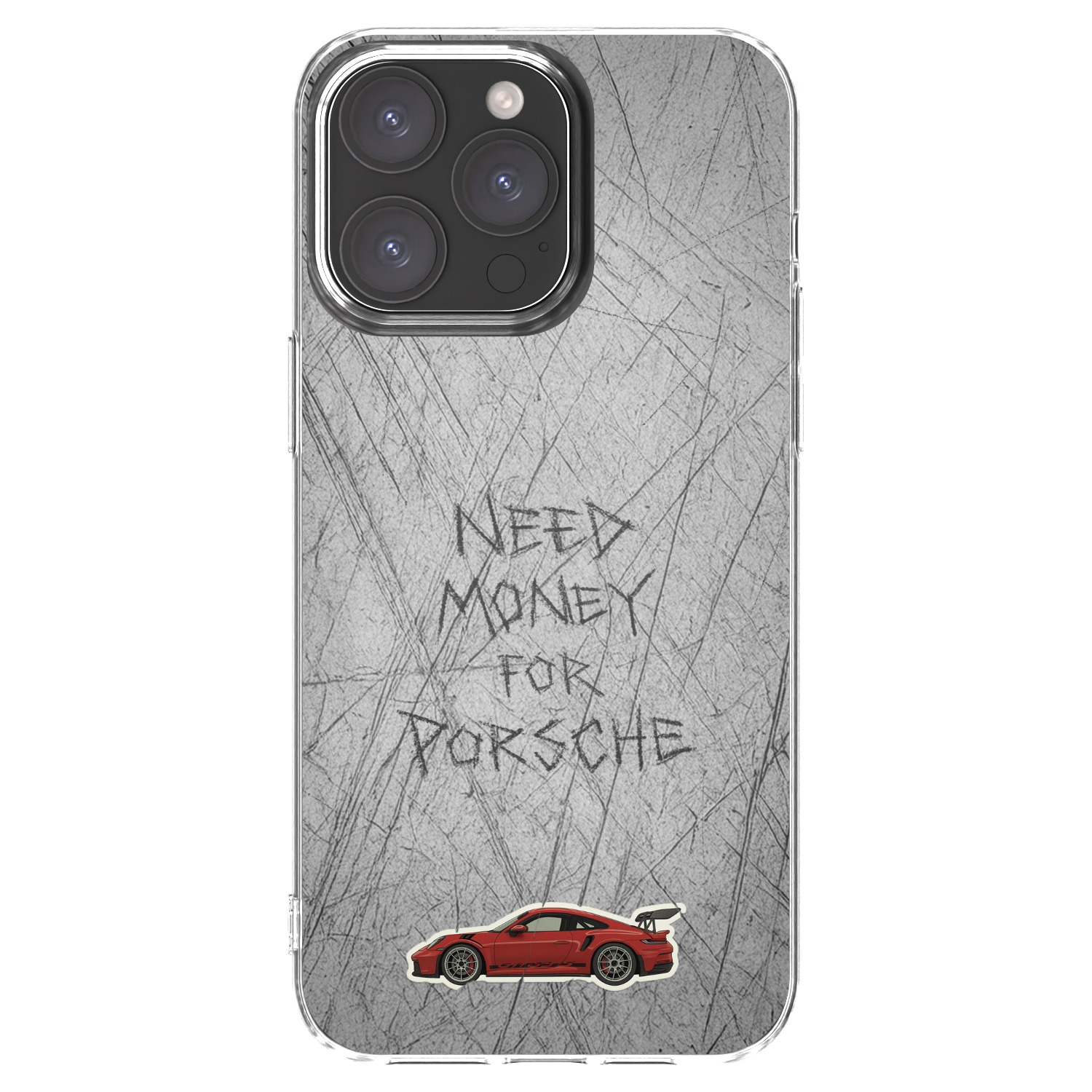 Picasee Apple iPhone 15 Pro Max Hülle - Transparentes Silikon - Garage Scratch