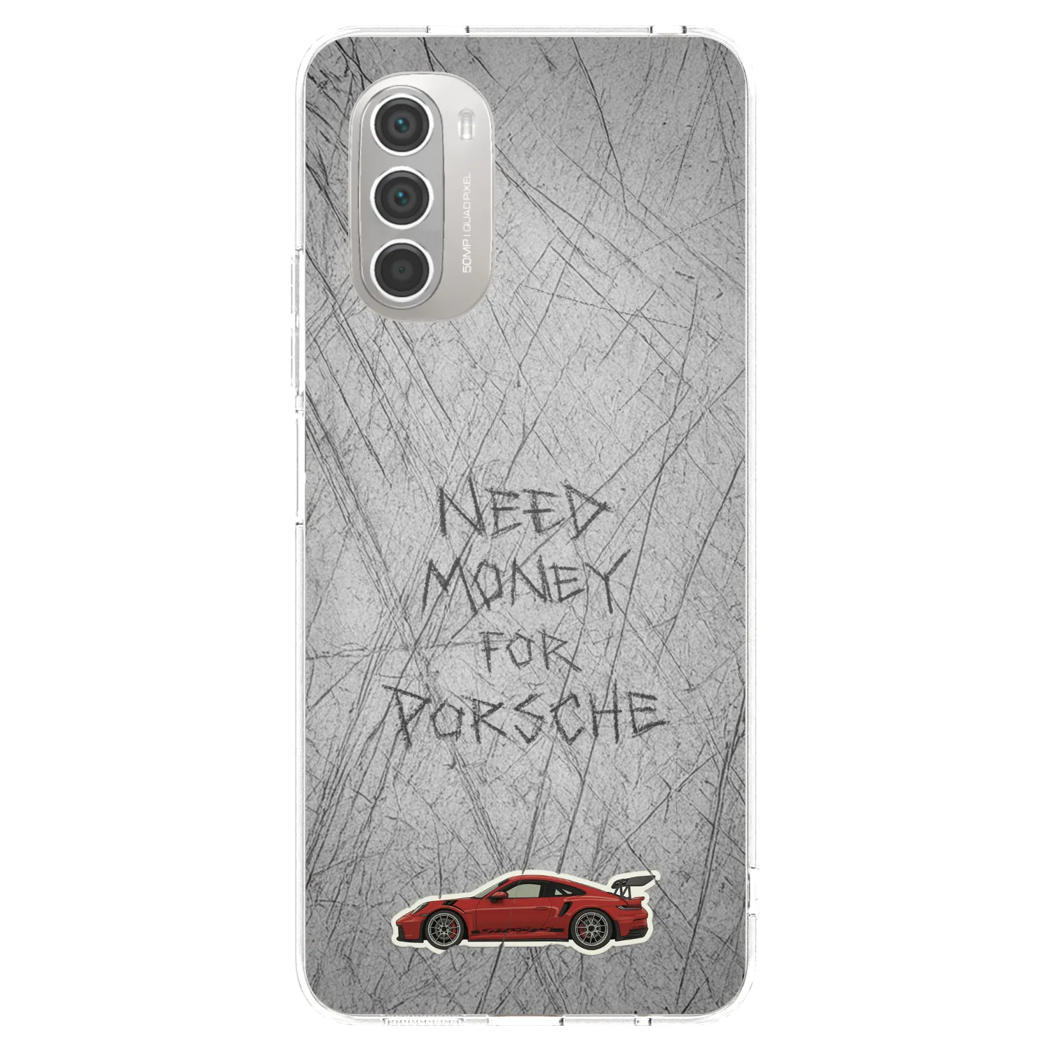 Picasee Motorola Moto G51 Hülle - Transparentes Silikon - Garage Scratch