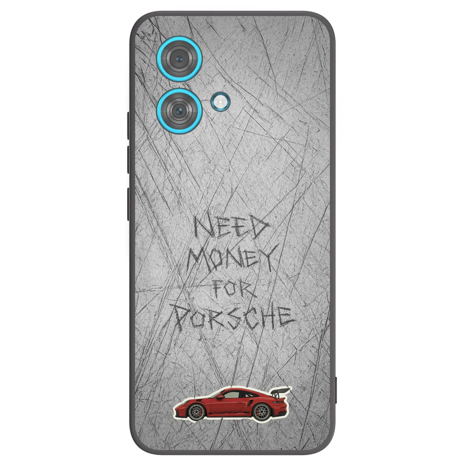 Picasee Motorola Edge 40 Neo Hülle - Schwarzes Silikon - Garage Scratch