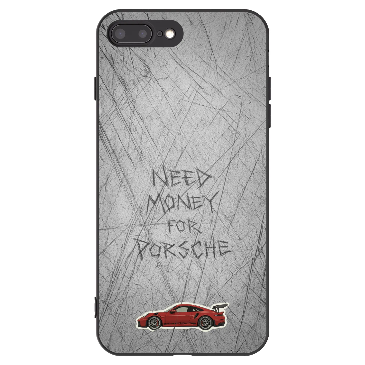 Picasee Apple iPhone 8 Plus Hülle - Schwarzes Silikon - Garage Scratch