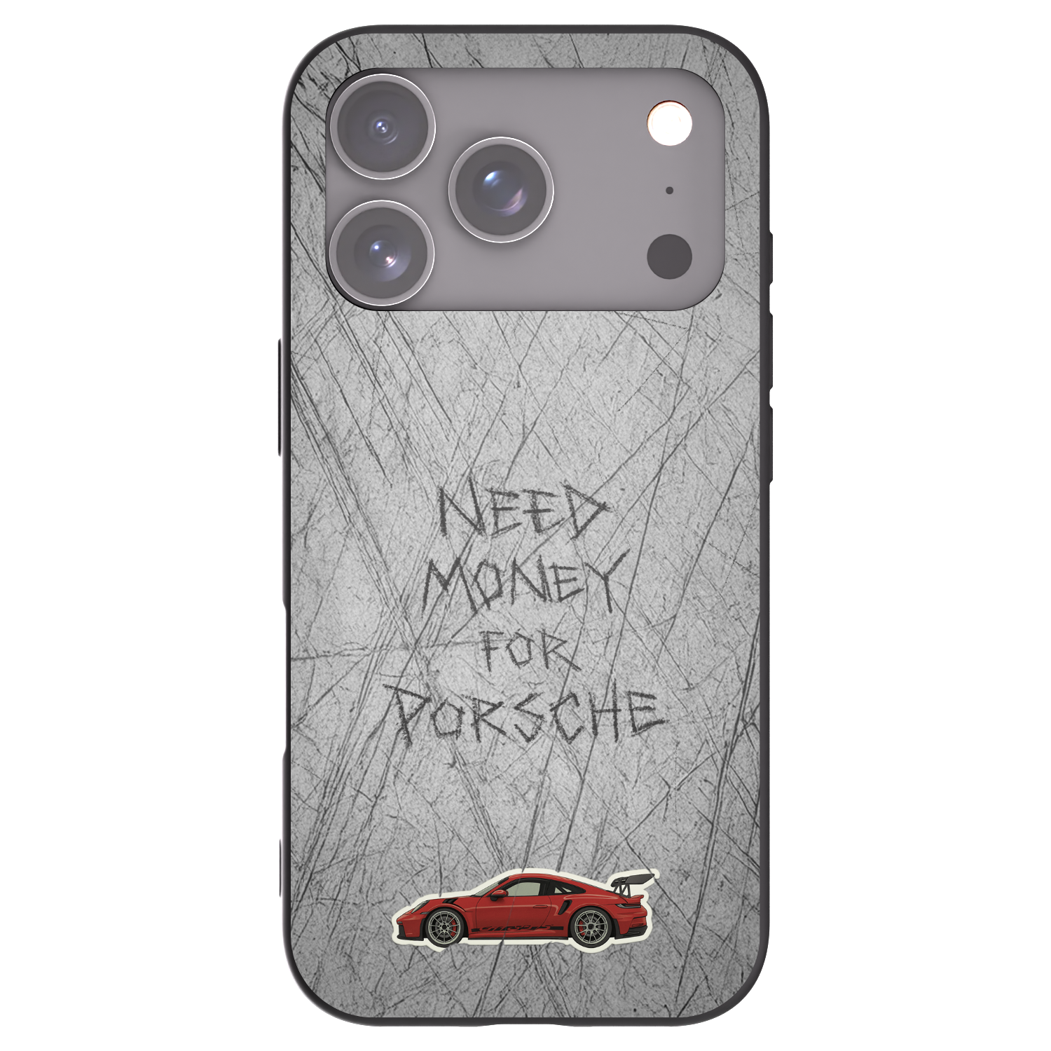 Picasee Apple iPhone 17 Pro Hülle - Schwarzes Silikon - Garage Scratch