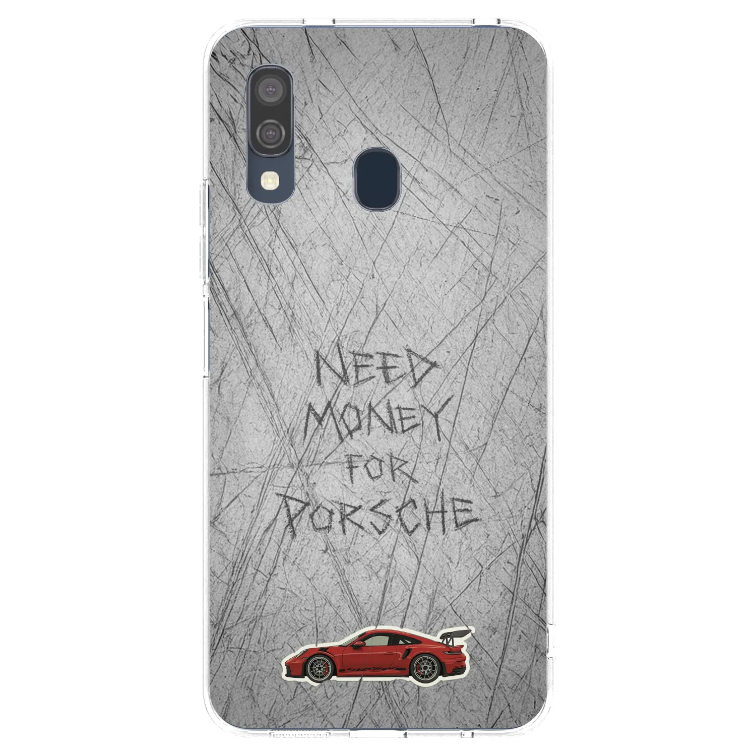 Picasee Samsung Galaxy A40 A405F Hülle - Transparentes Silikon - Garage Scratch