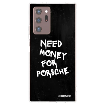 Picasee Samsung Galaxy Note 20 Ultra Hülle - Transparentes Silikon - Black Dollar