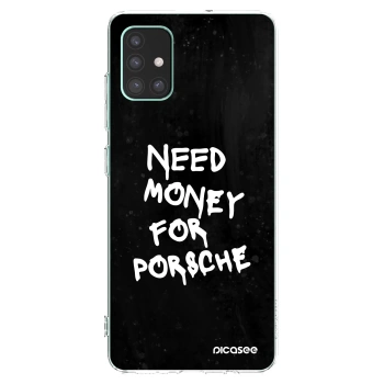 Picasee Samsung Galaxy M51 M515F Hülle - Transparentes Silikon - Black Dollar