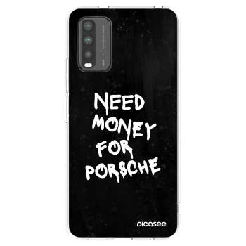 Picasee Xiaomi Redmi 9T Hülle - Transparentes Silikon - Black Dollar