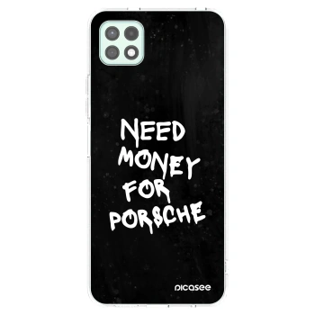 Picasee Samsung Galaxy A22 A226B 5G Hülle - Transparentes Silikon - Black Dollar