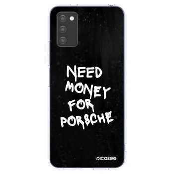 Picasee Samsung Galaxy A02s A025G Hülle - Transparentes Silikon - Black Dollar