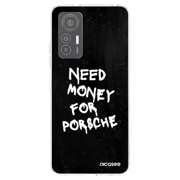 Picasee Xiaomi 12 Lite Hülle - Transparentes Silikon - Black Dollar