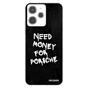 Picasee Xiaomi Redmi 12 4G Hülle - Transparentes Silikon - Black Dollar