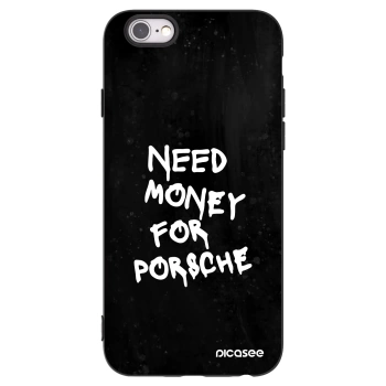 Picasee Apple iPhone 6/6S Hülle - Schwarzes Silikon - Black Dollar
