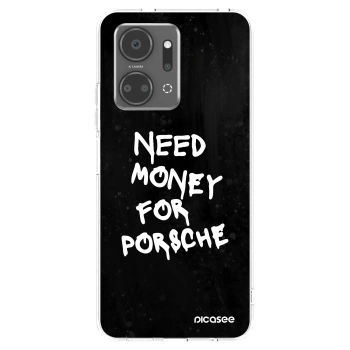 Picasee Honor X7a Hülle - Transparentes Silikon - Black Dollar