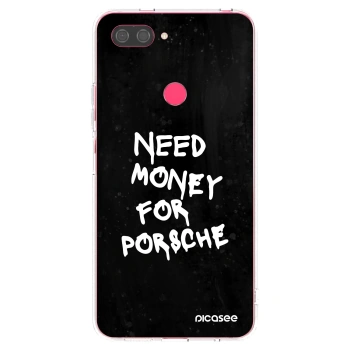 Picasee Xiaomi Mi 8 Lite Hülle - Transparentes Silikon - Black Dollar