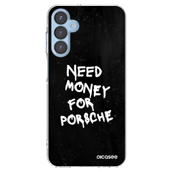 Picasee Samsung Galaxy A15 A156B 5G Hülle - Transparentes Silikon - Black Dollar