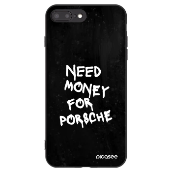 Picasee Apple iPhone 7 Plus Hülle - Schwarzes Silikon - Black Dollar