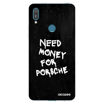 Picasee Huawei Y7 2019 Hülle - Transparentes Silikon - Black Dollar