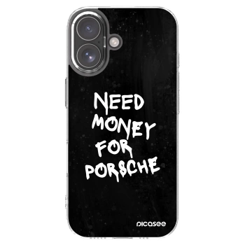 Picasee Apple iPhone 17 Hülle - Transparentes Silikon - Black Dollar