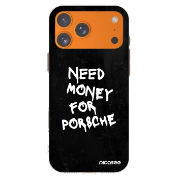 Picasee Apple iPhone 17 Pro Max Hülle - Transparentes Silikon - Black Dollar