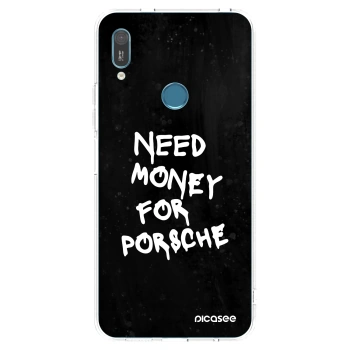Picasee Huawei Y6 2019 Hülle - Transparentes Silikon - Black Dollar