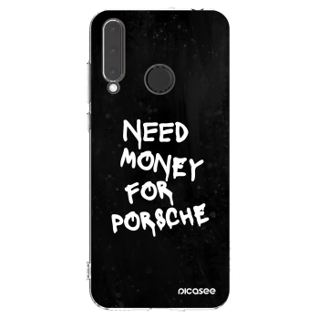 Picasee Honor 20 Lite Hülle - Transparentes Silikon - Black Dollar