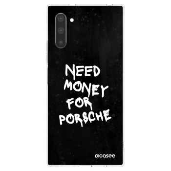 Picasee Samsung Galaxy Note 10 N970F Hülle - Transparentes Silikon - Black Dollar