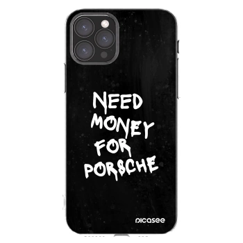 Picasee Apple iPhone 11 Pro Hülle - Transparentes Silikon - Black Dollar