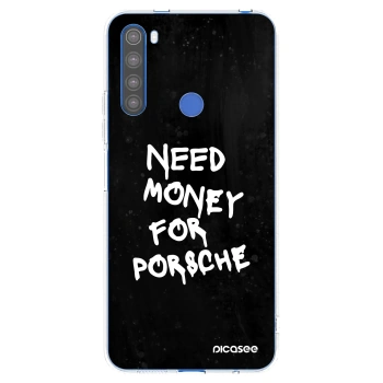 Picasee Xiaomi Redmi Note 8T Hülle - Transparentes Silikon - Black Dollar