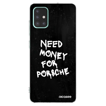 Picasee Samsung Galaxy A51 A515F Hülle - Transparentes Silikon - Black Dollar