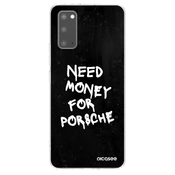 Picasee Samsung Galaxy S20 G980F Hülle - Transparentes Silikon - Black Dollar