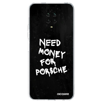 Picasee Xiaomi Redmi Note 9S Hülle - Transparentes Silikon - Black Dollar