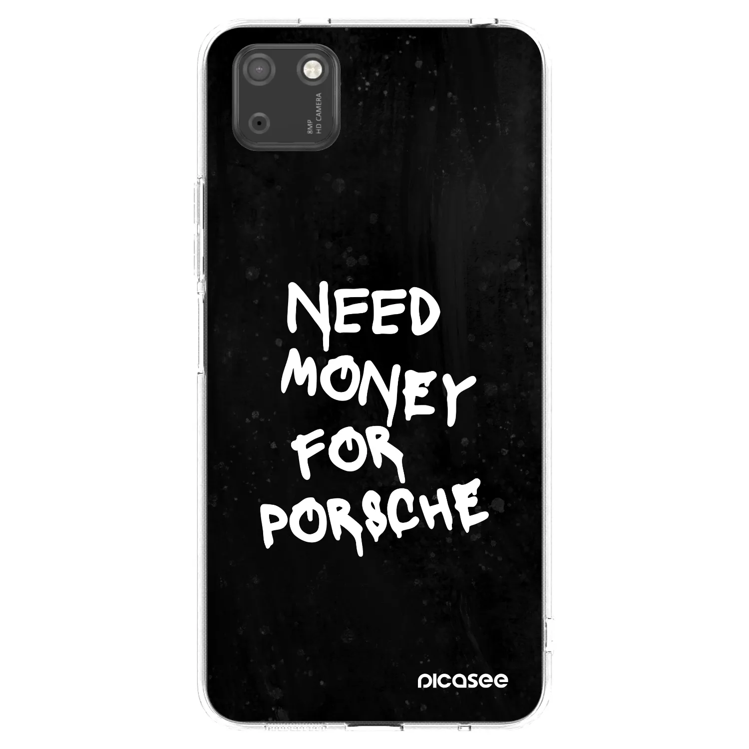 Picasee Huawei Y5P Hülle - Transparentes Silikon - Black Dollar