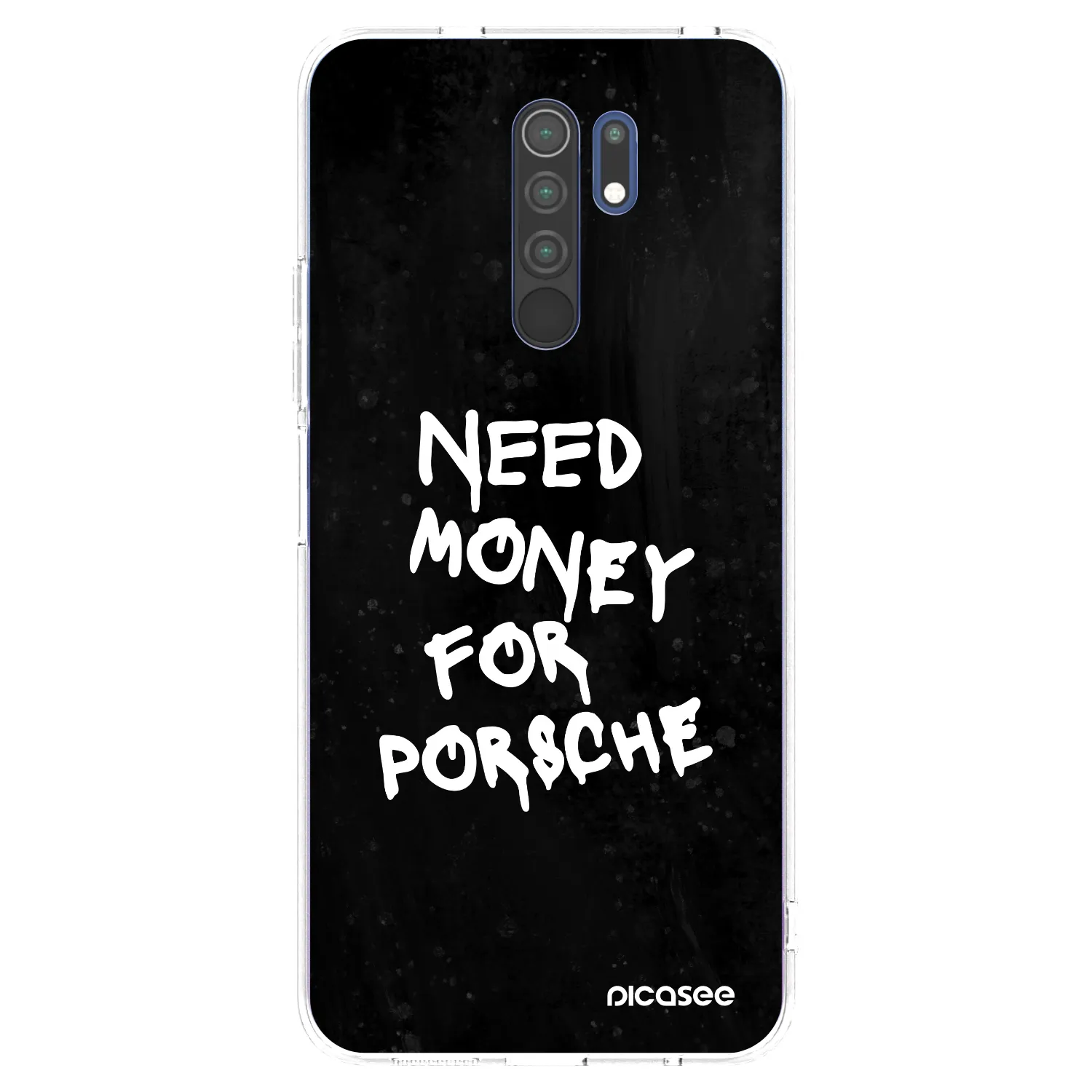 Picasee Xiaomi Redmi 9 Hülle - Transparentes Silikon - Black Dollar