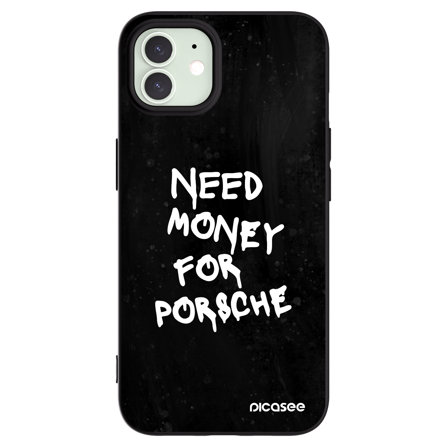 Picasee Apple iPhone 12 Hülle - Schwarzes Silikon - Black Dollar