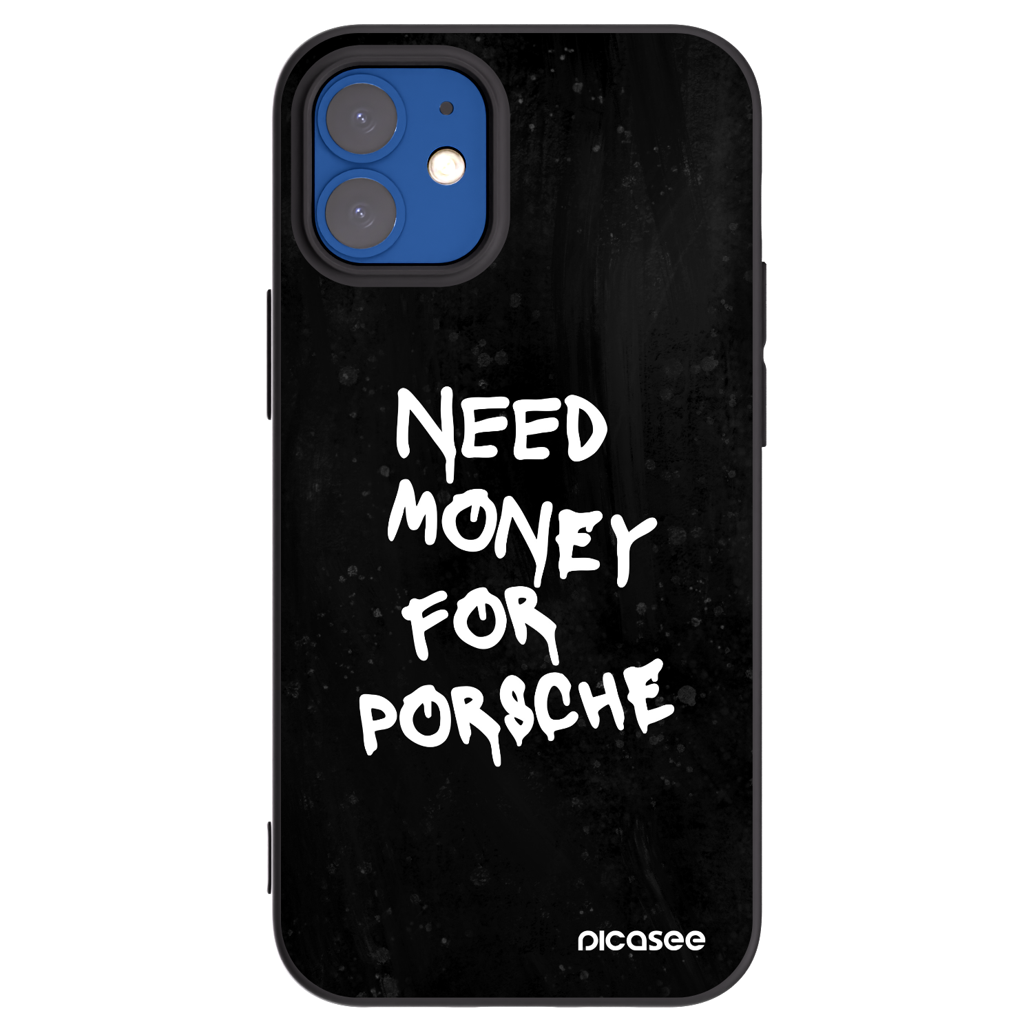 Picasee Apple iPhone 12 mini Hülle - Schwarzes Silikon - Black Dollar