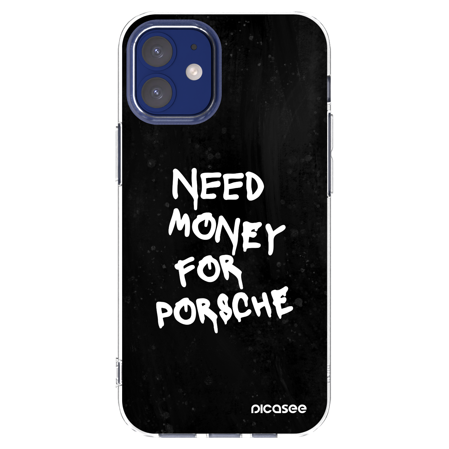 Picasee Apple iPhone 12 mini Hülle - Transparentes Silikon - Black Dollar