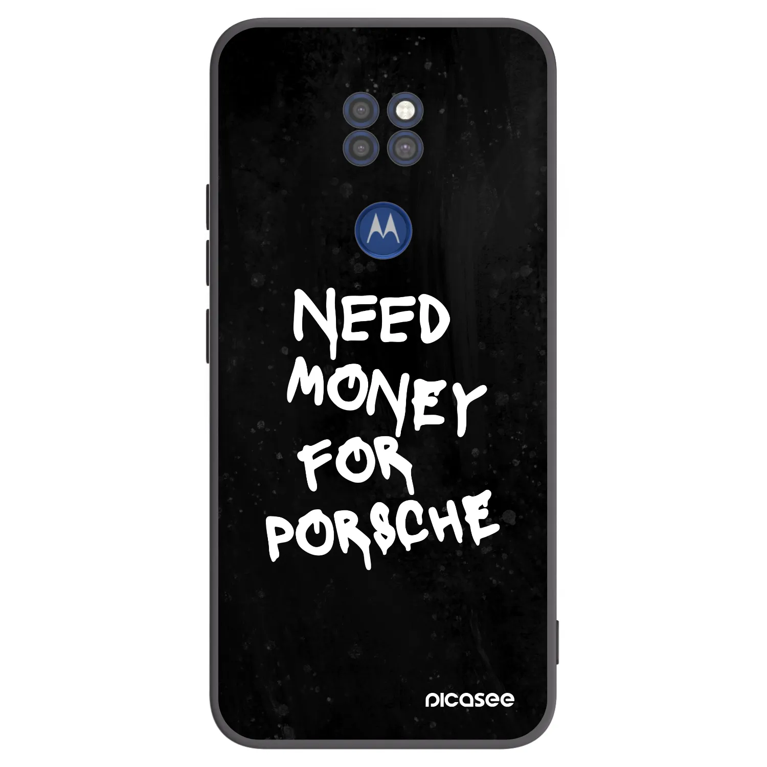 Picasee Motorola Moto G9 Play Hülle - Schwarzes Silikon - Black Dollar