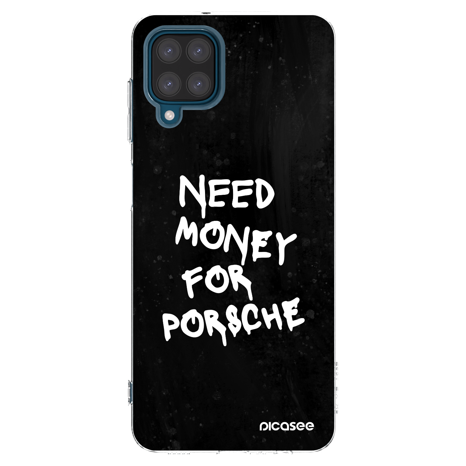 Picasee Samsung Galaxy A12 A125F Hülle - Transparentes Silikon - Black Dollar