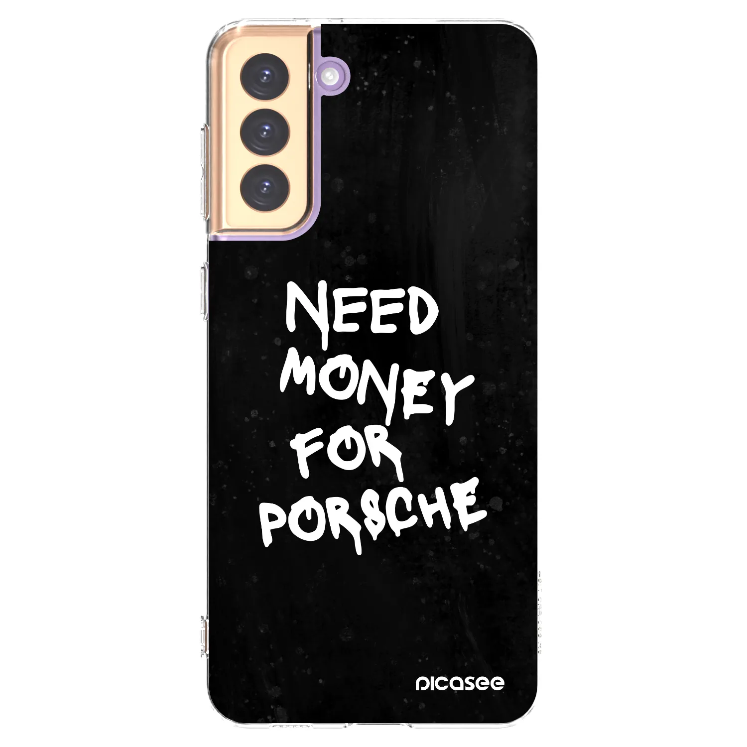 Picasee Samsung Galaxy S21+ 5G G996F Hülle - Transparentes Silikon - Black Dollar