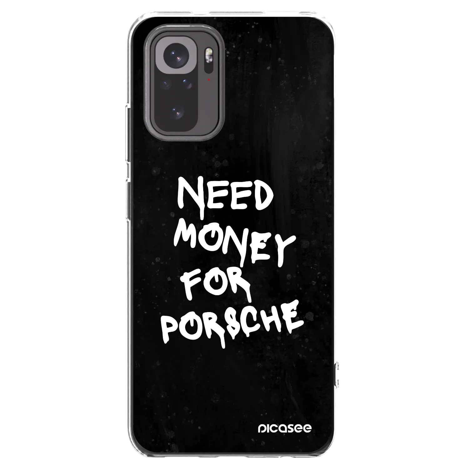 Picasee Xiaomi Redmi Note 10 Hülle - Transparentes Silikon - Black Dollar
