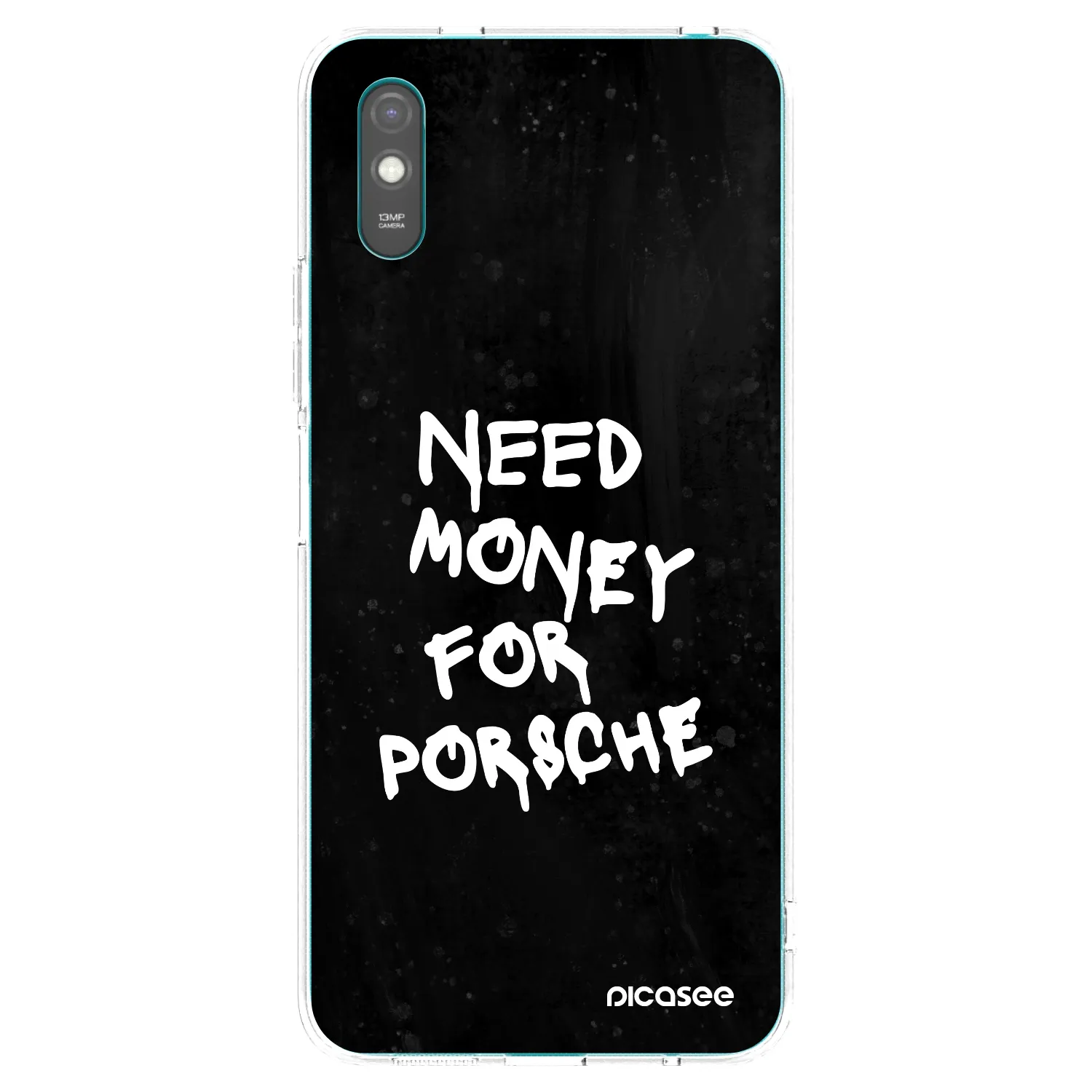 Picasee Xiaomi Redmi 9AT Hülle - Transparentes Silikon - Black Dollar