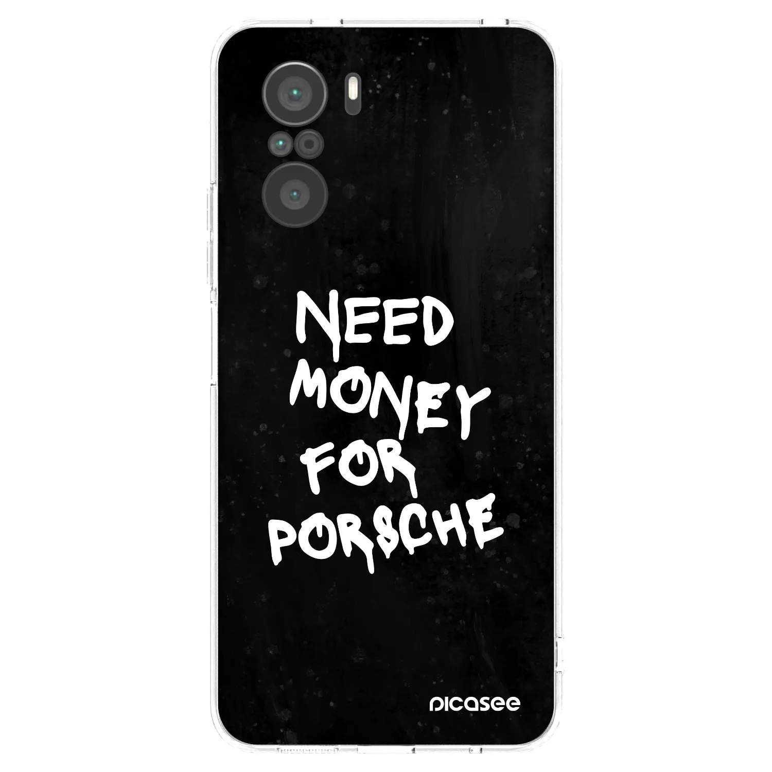 Picasee Xiaomi Poco F3 Hülle - Transparentes Silikon - Black Dollar