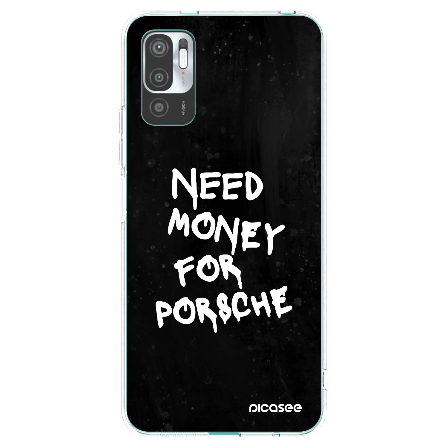 Picasee Xiaomi Redmi Note 10 5G Hülle - Transparentes Silikon - Black Dollar