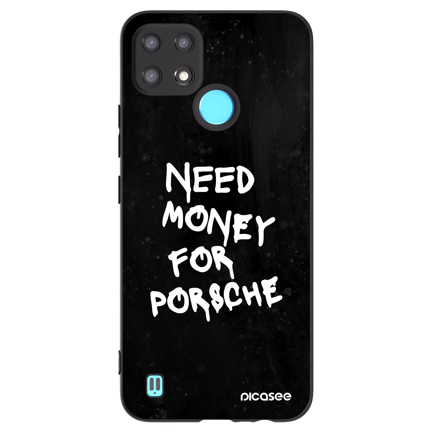 Picasee Realme C21 Hülle - Schwarzes Silikon - Black Dollar