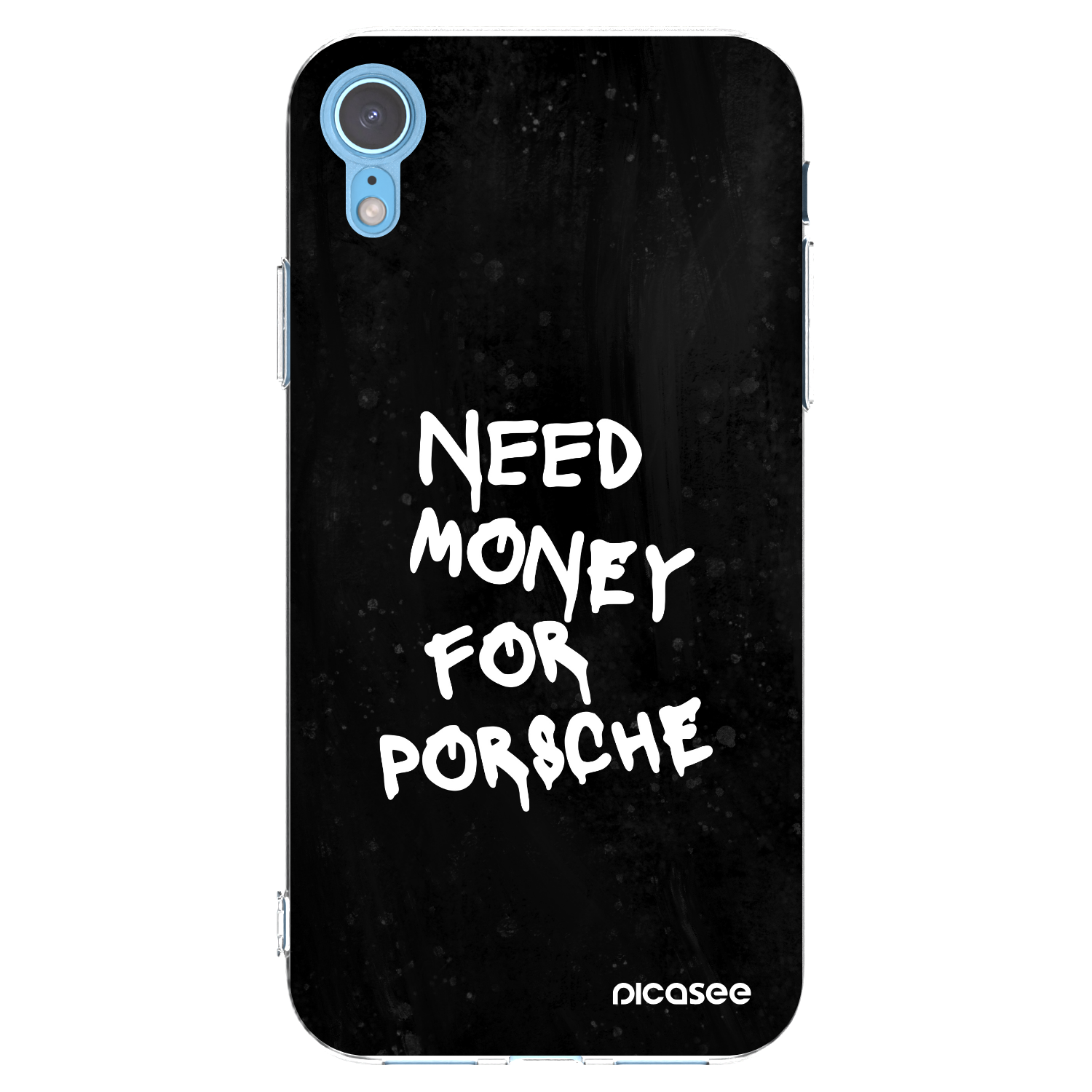 Picasee Apple iPhone XR Hülle - Transparentes Silikon - Black Dollar