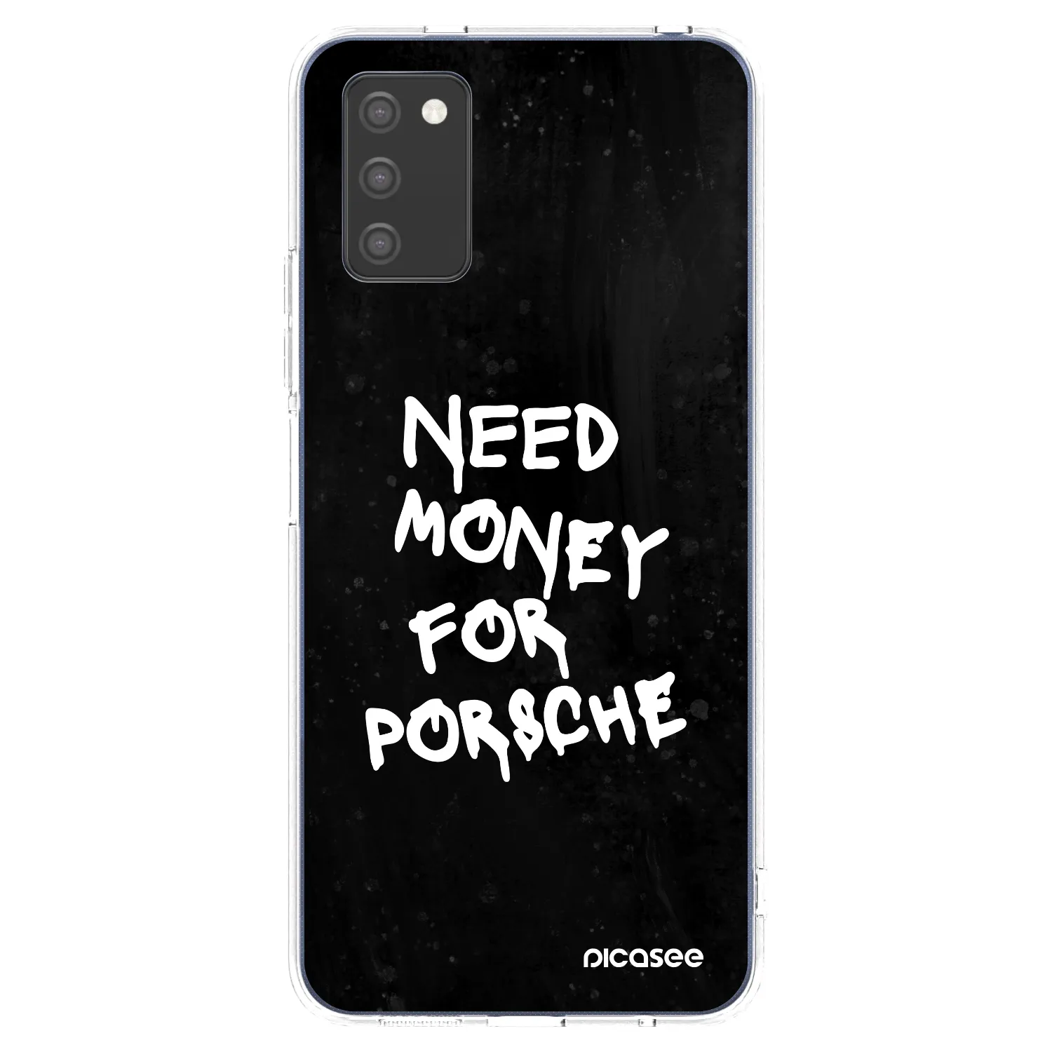 Picasee Samsung Galaxy A03s A037G Hülle - Transparentes Silikon - Black Dollar