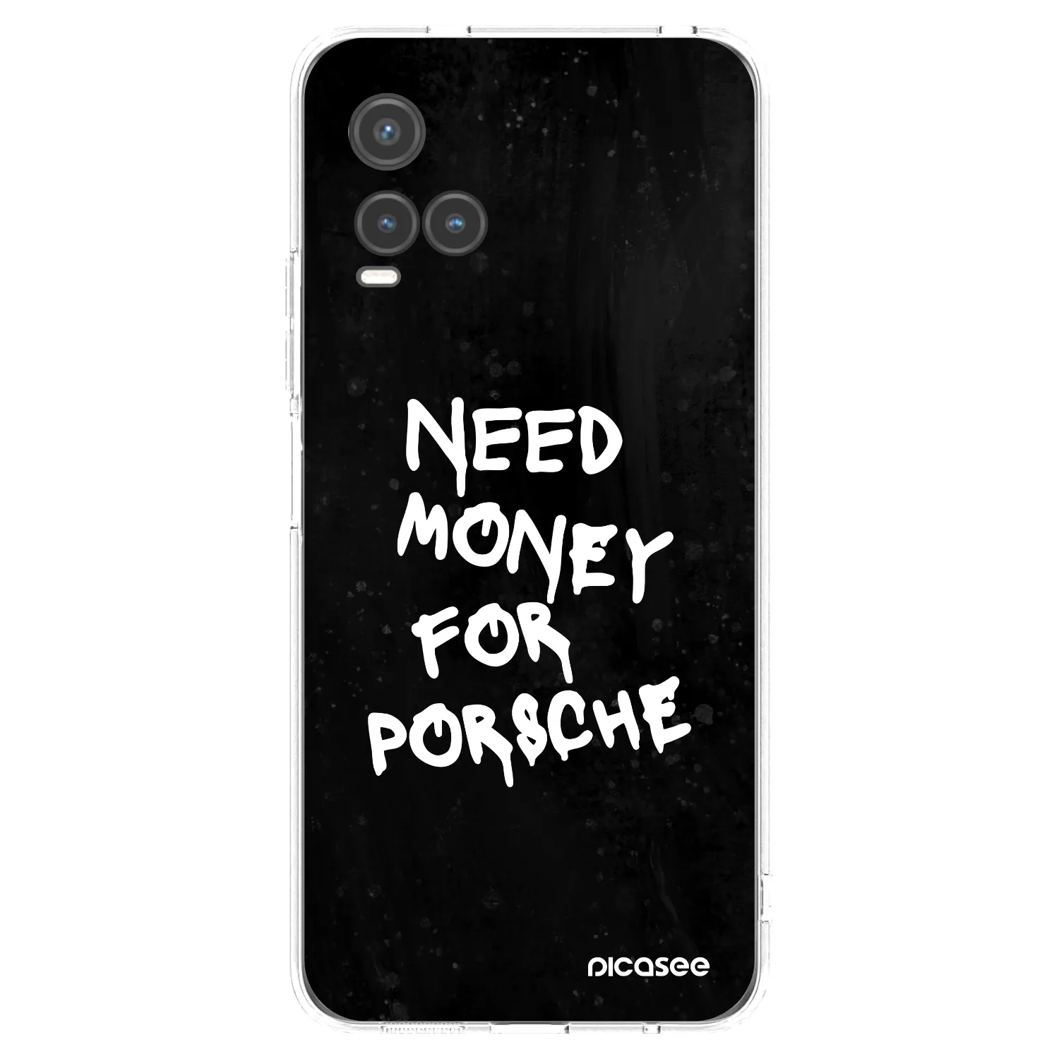 Picasee Vivo Y33s Hülle - Transparentes Silikon - Black Dollar