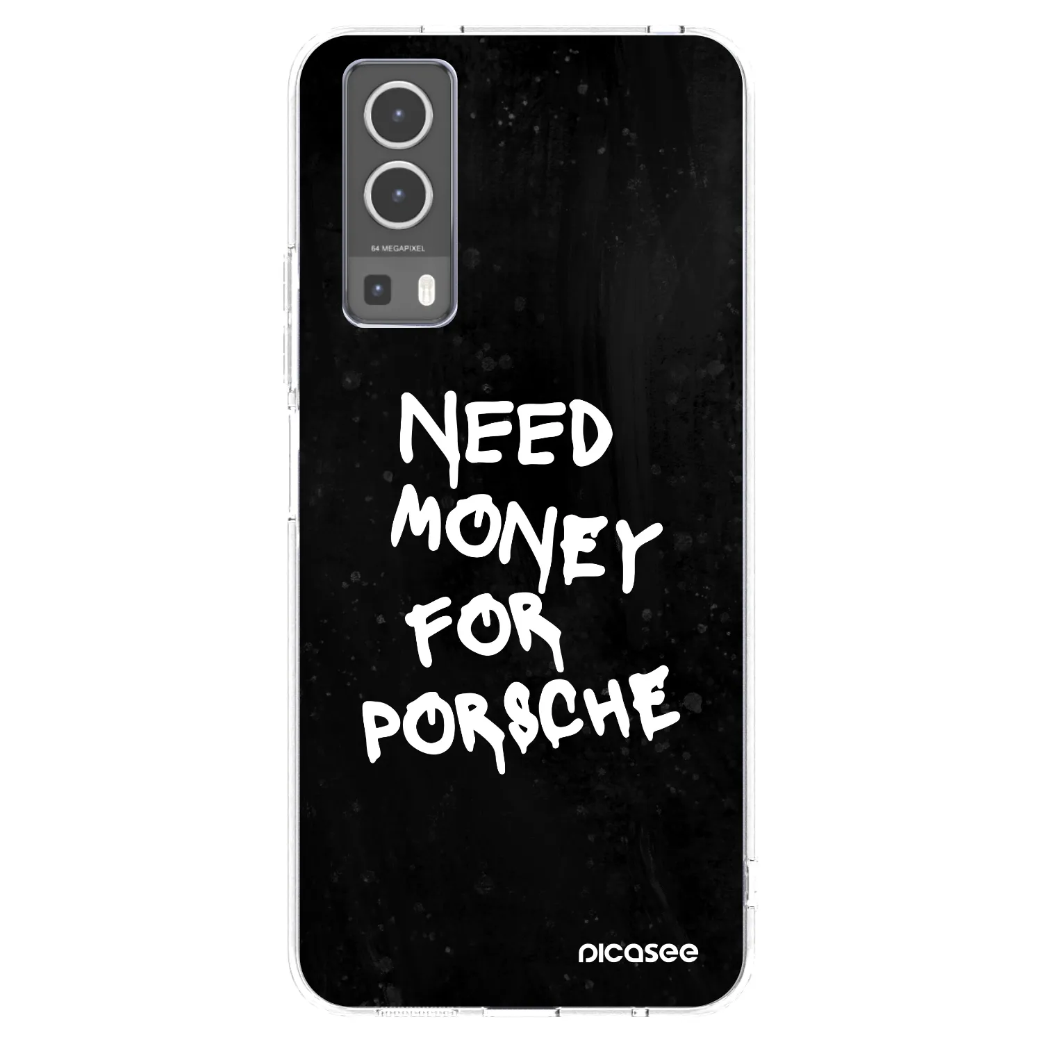 Picasee Vivo Y72 5G Hülle - Transparentes Silikon - Black Dollar