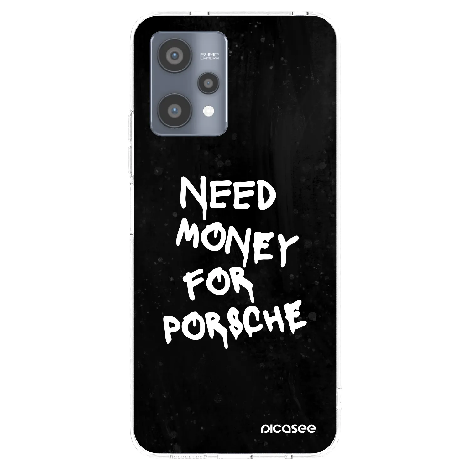 Picasee Realme 9 Pro 5G Hülle - Transparentes Silikon - Black Dollar