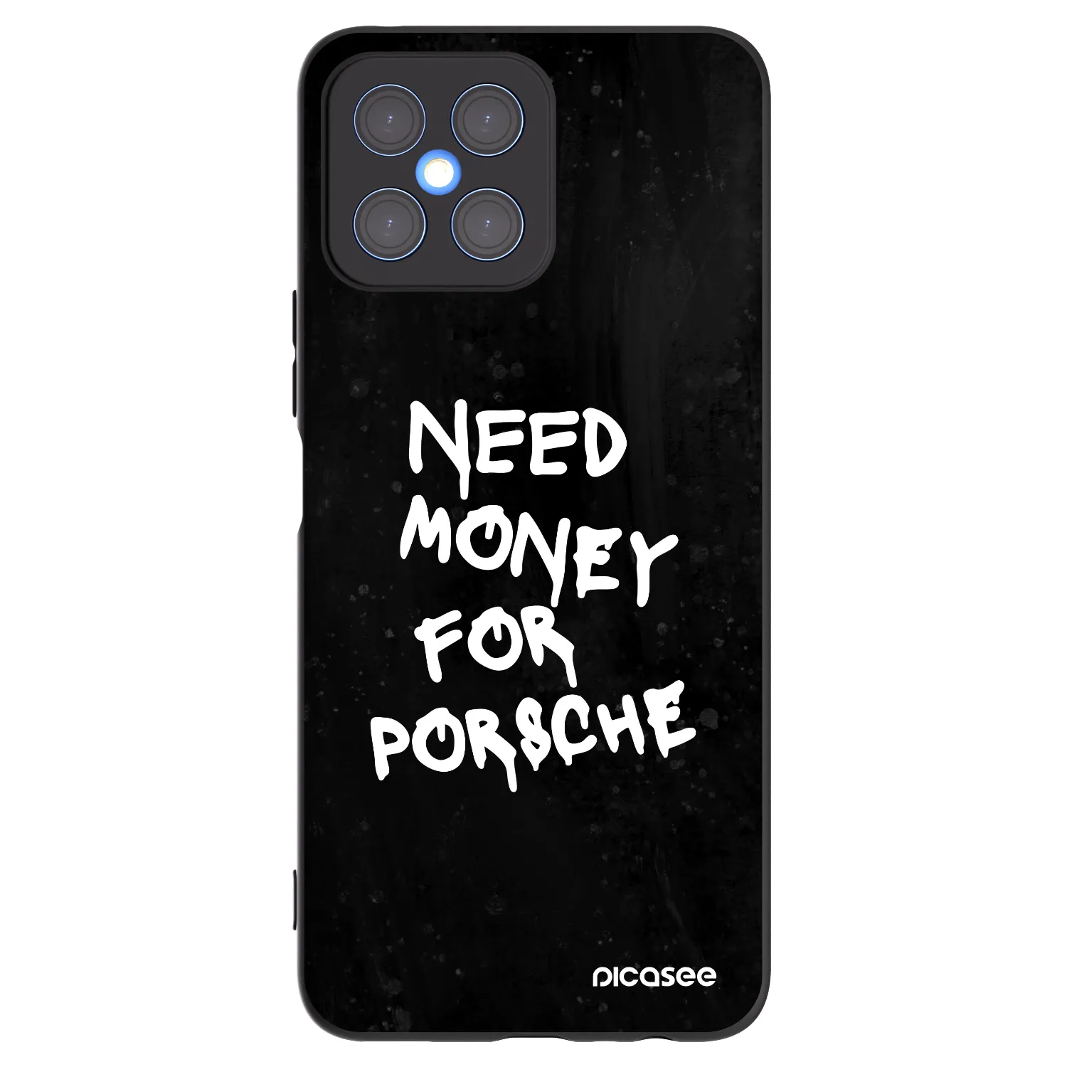 Picasee Honor X8 4G Hülle - Schwarzes Silikon - Black Dollar