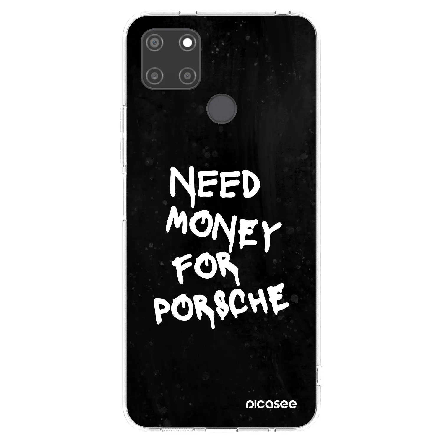 Picasee Realme C21Y Hülle - Transparentes Silikon - Black Dollar