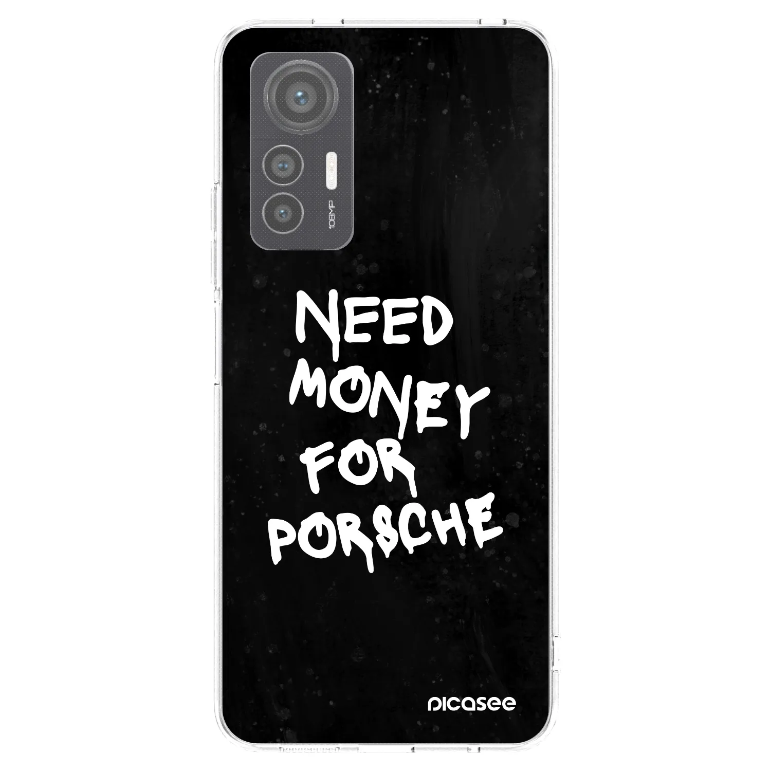 Picasee Xiaomi 12 Lite Hülle - Transparentes Silikon - Black Dollar